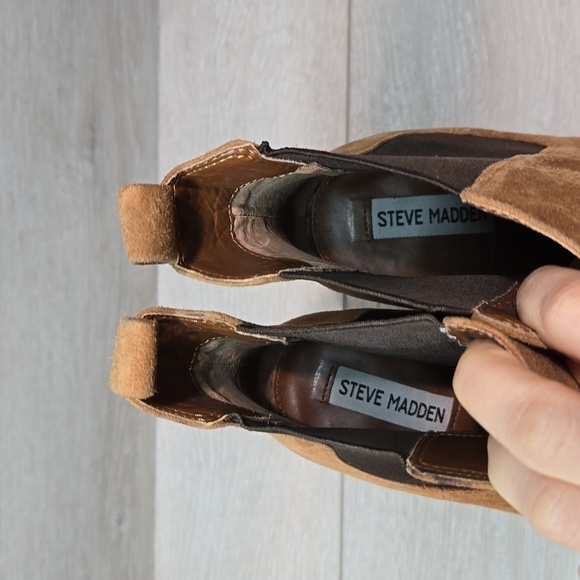 Steve Madden Women Subtle Chestnut Leather Pointed toe heels shoes boots sz 10M - Picture 6 of 15